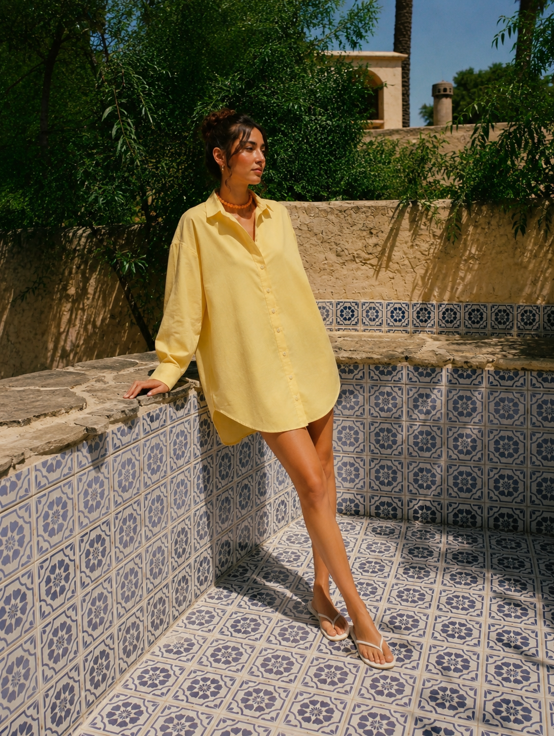 Yellow Poplin Shirt