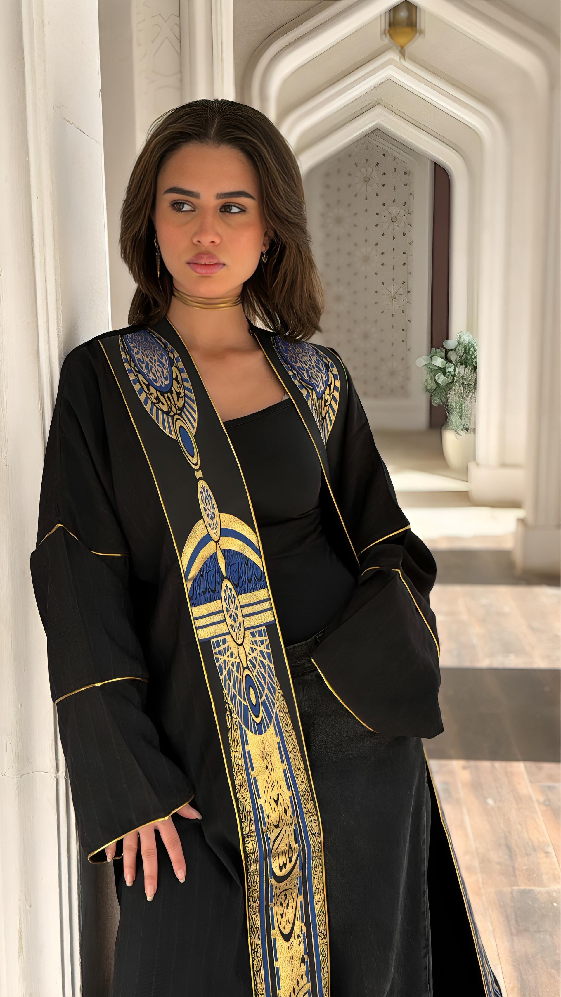 Black x gold Kaftan