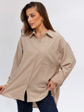 Beige Basic Essential Chemise