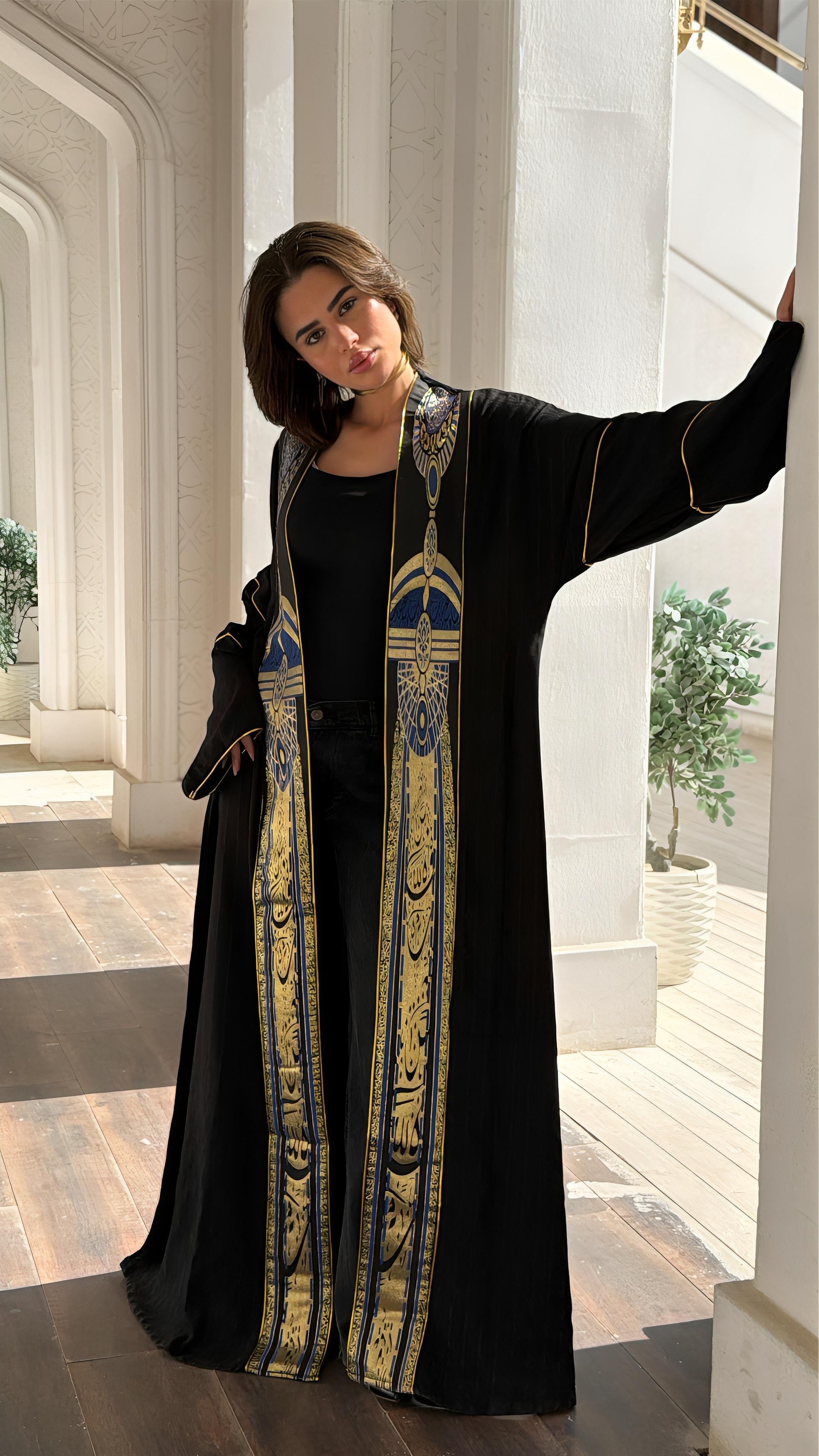 Black x gold Kaftan