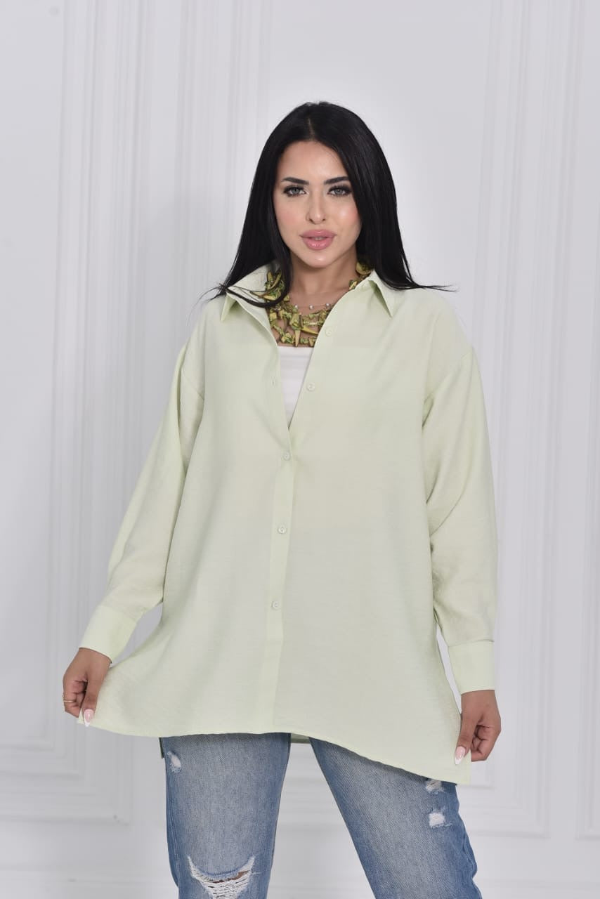 Yellow green OverSized Chemise