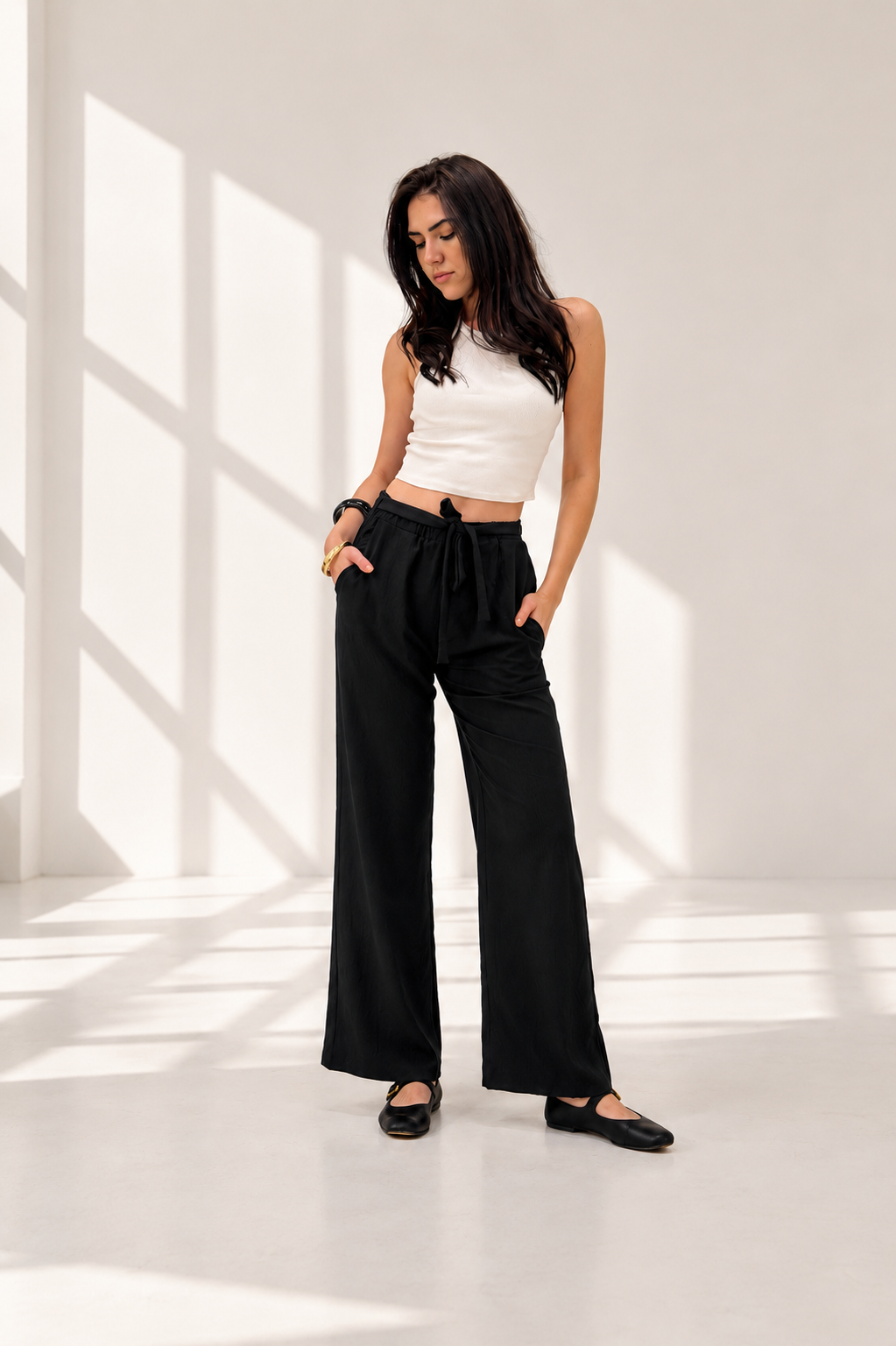 Black Basic Cy Pants
