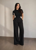 Formal Wide Leg Trousers (BLACK)