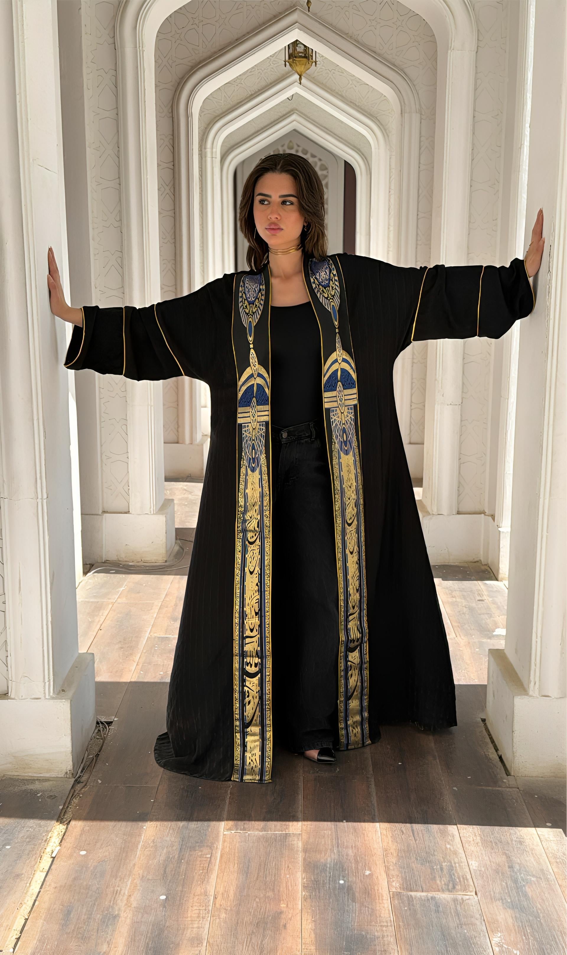 Black x gold Kaftan
