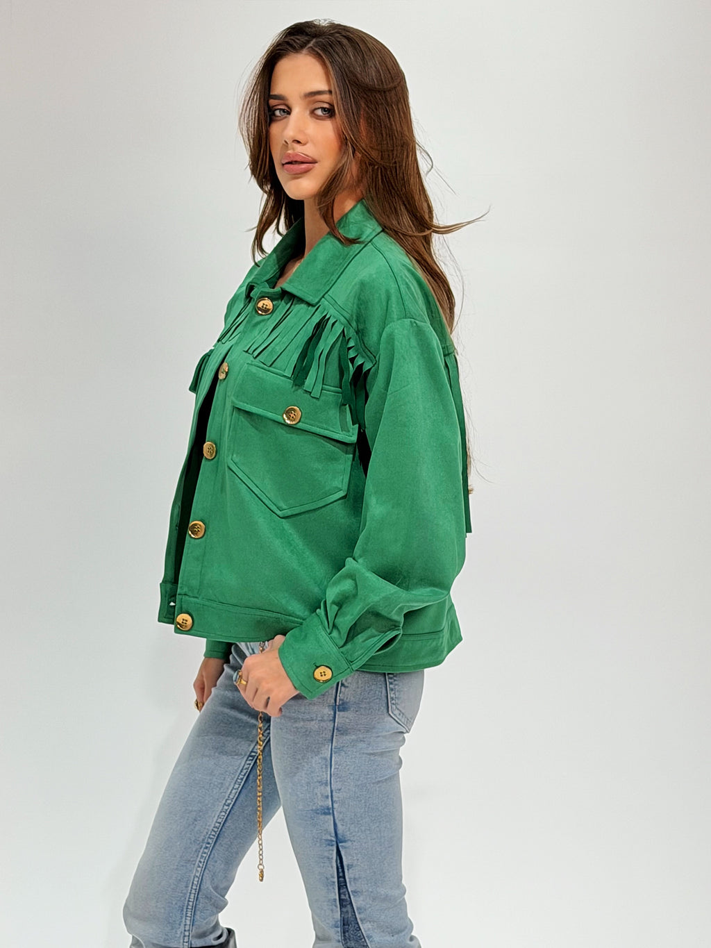 The green Cropped jacket