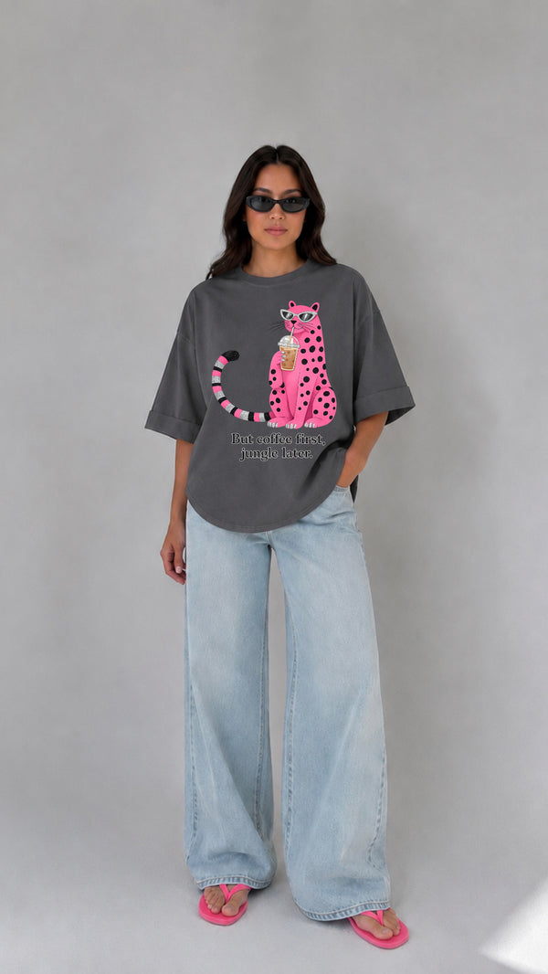 JUNGLE Later tee (GREY)
