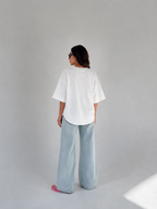 White Half Tee - YOU THINK! Tee