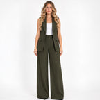 Striped Formal Suit (olive)