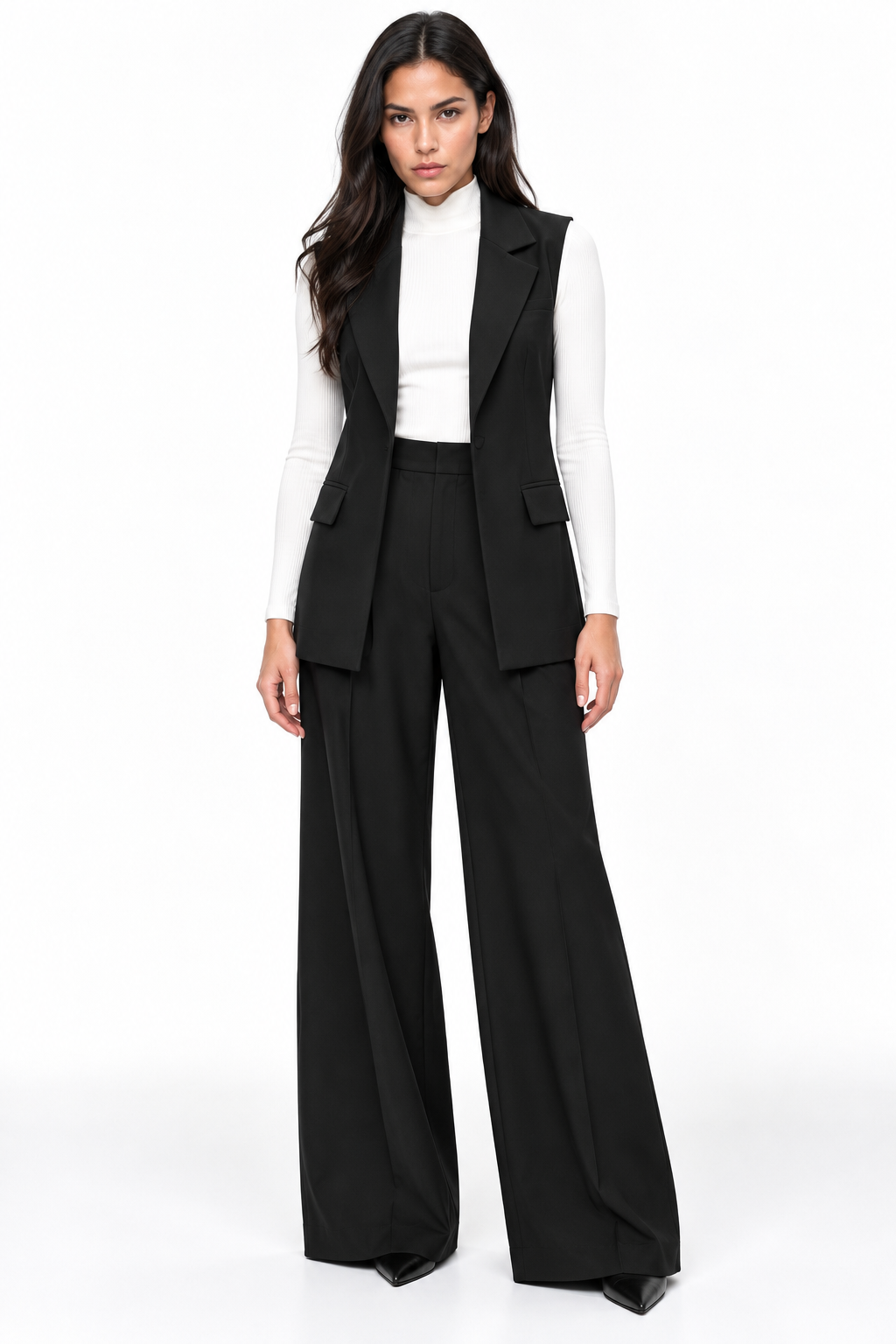 Striped Formal Black Suit