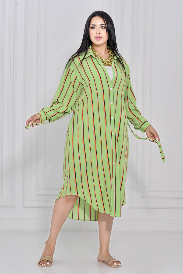 Neon striped dress