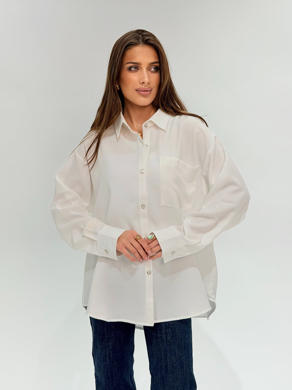 White Basic Essential Chemise