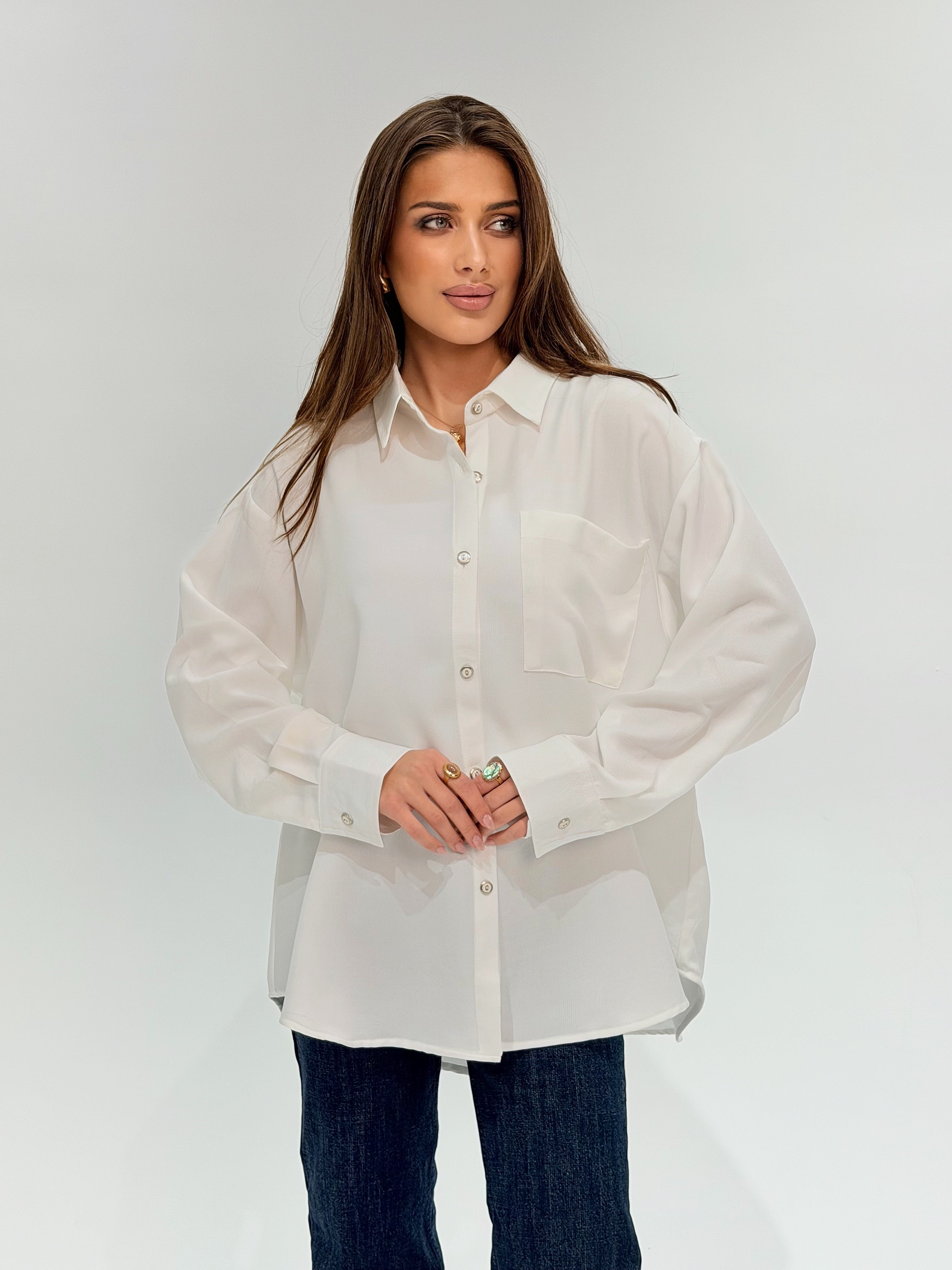 White Basic Essential Chemise