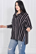 Black Classic Striped Blouse