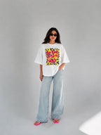 White Half Tee - YOU THINK! Tee