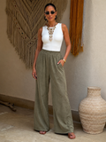 Olive Embroidered Pants