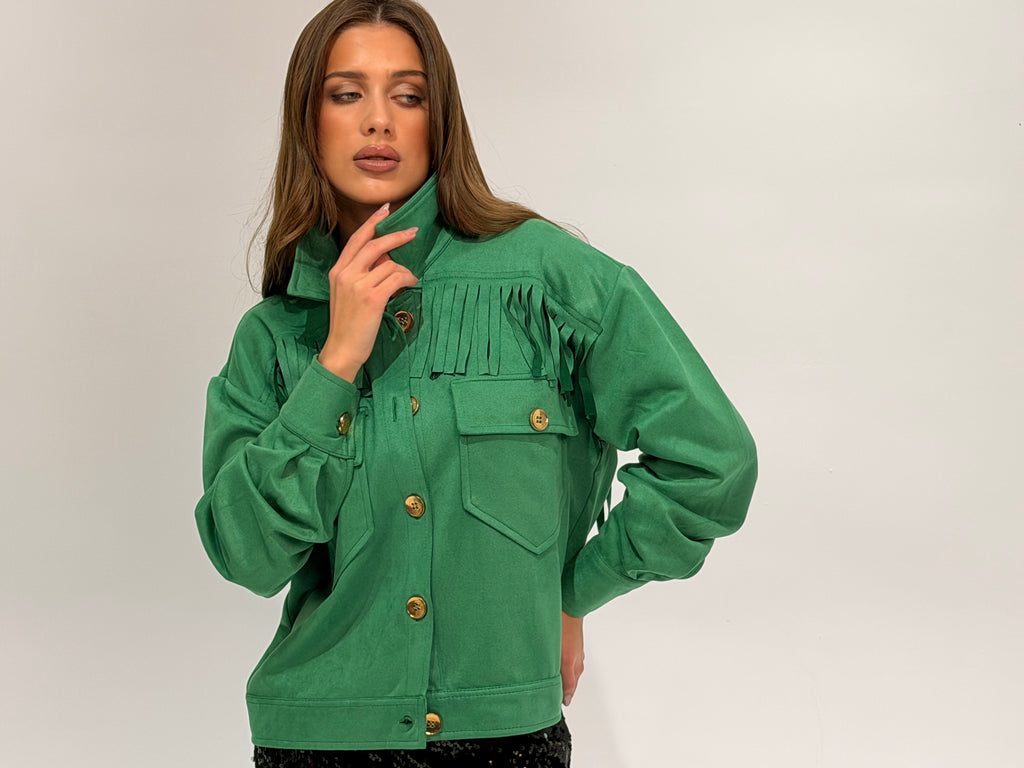 The green Cropped jacket