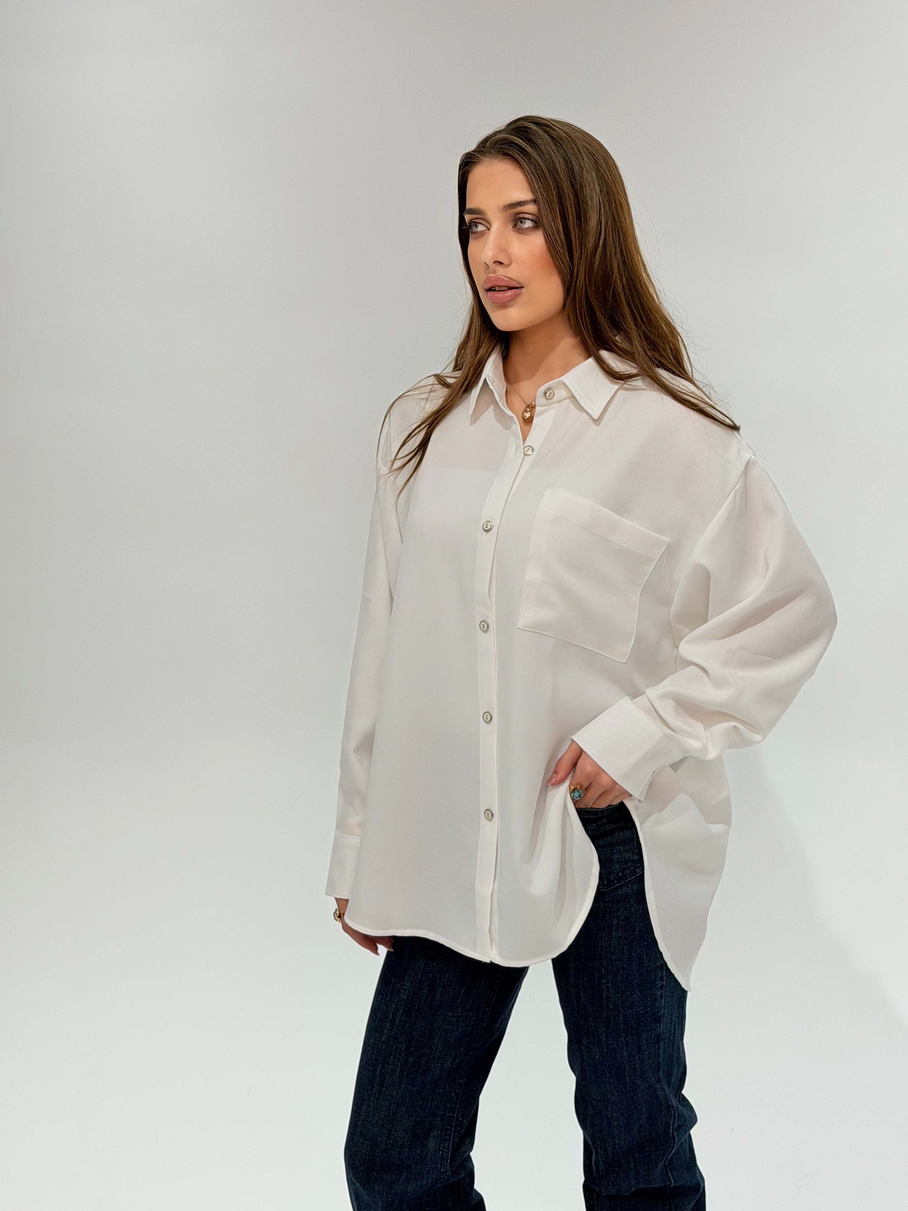 White Basic Essential Chemise