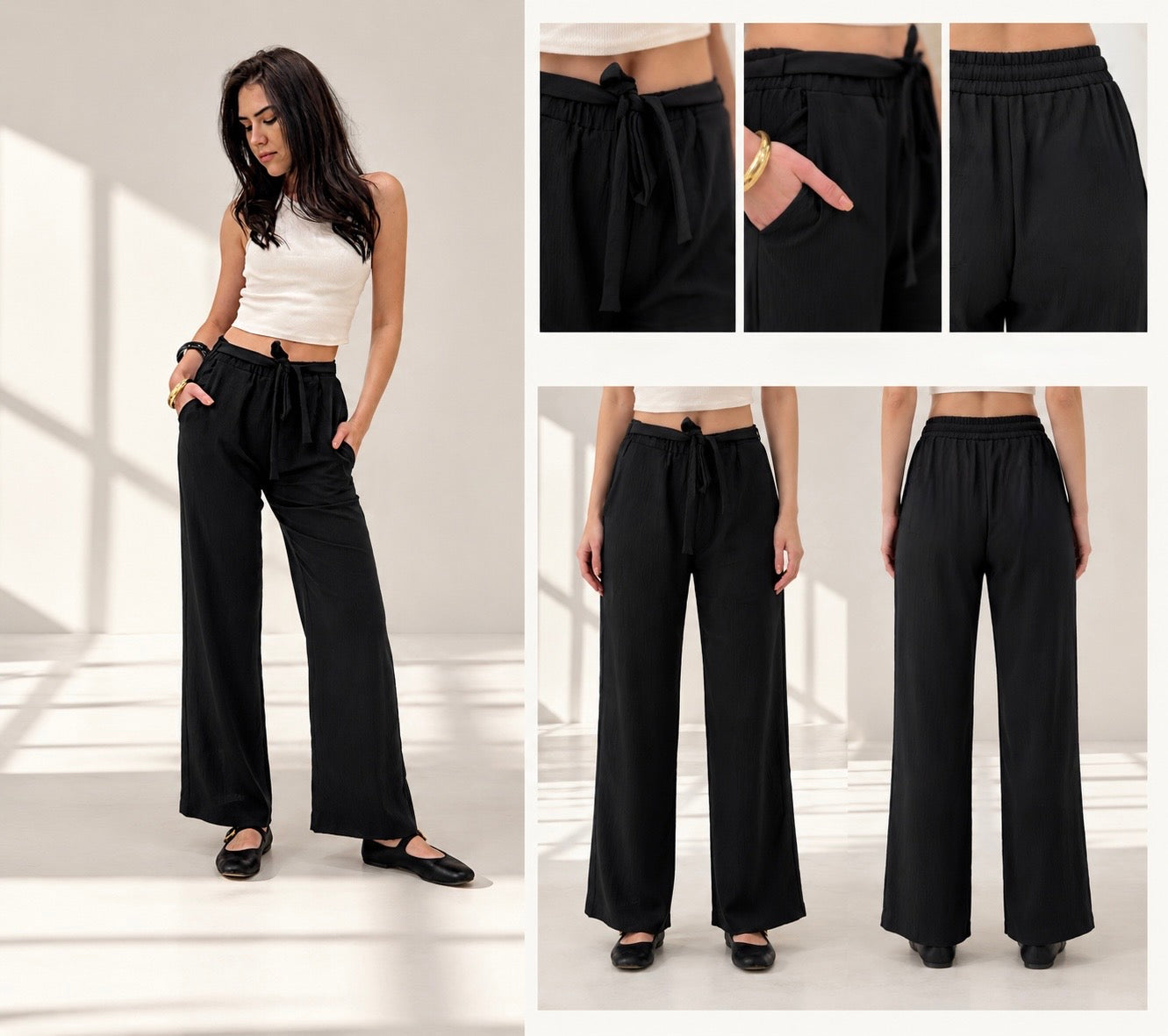 Black Basic Cy Pants