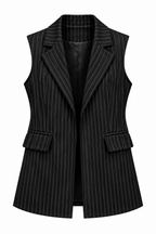 Striped Formal Black Suit