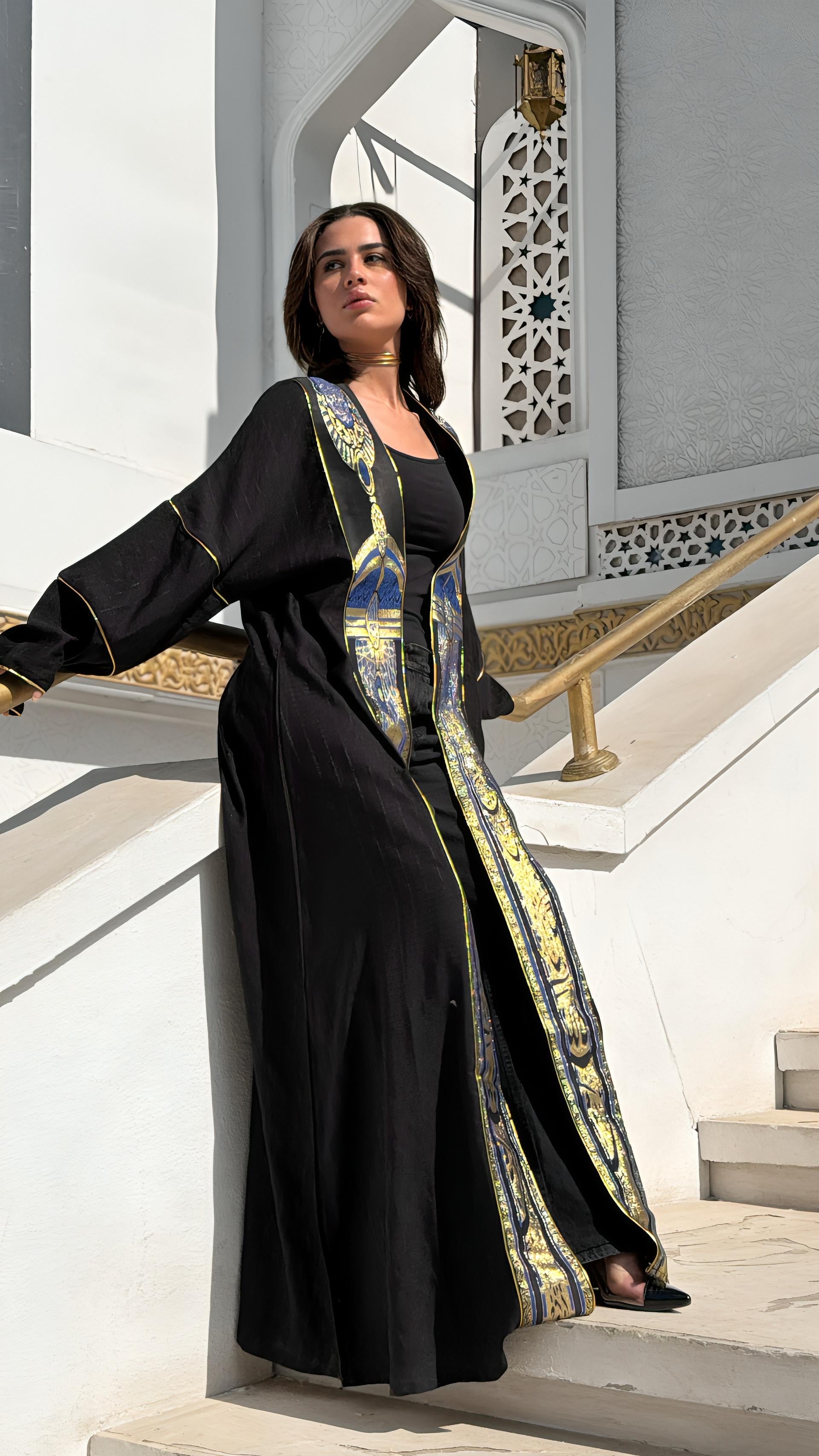 Black x gold Kaftan