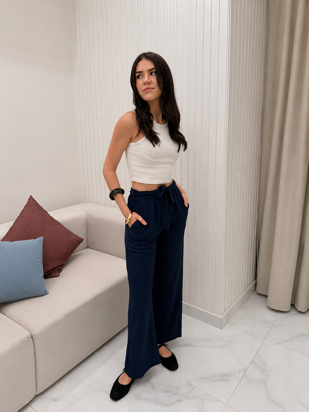 Blue Basic Cy Pants