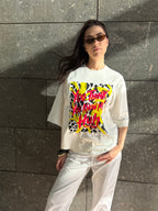 White Half Tee - YOU THINK! Tee