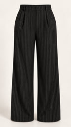 Striped Formal Black Suit