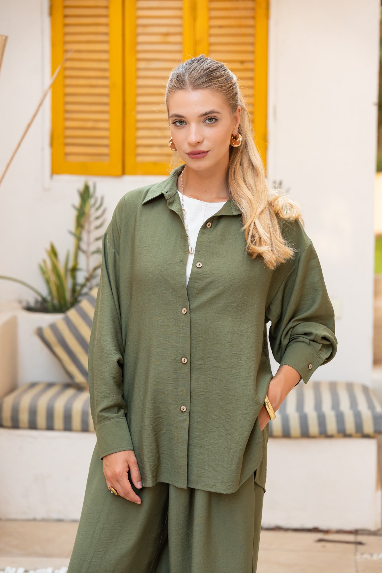 Green OverSized Chemise