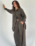 Olive Long Chemise