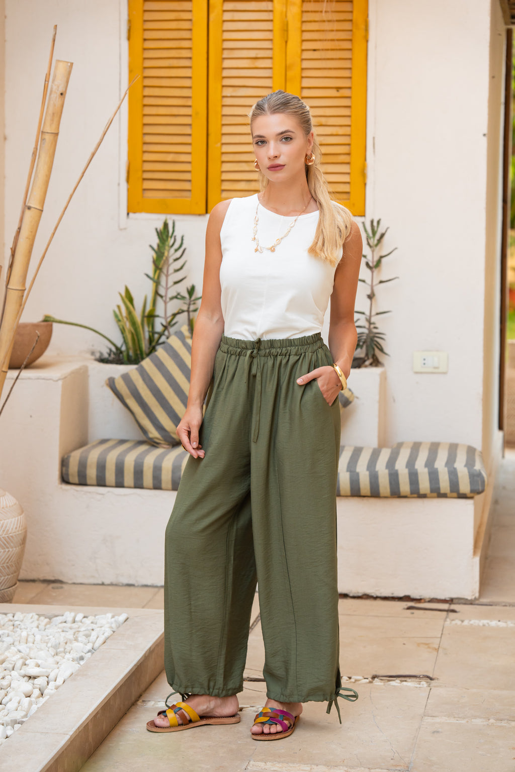 Olive baloon pants 🫒