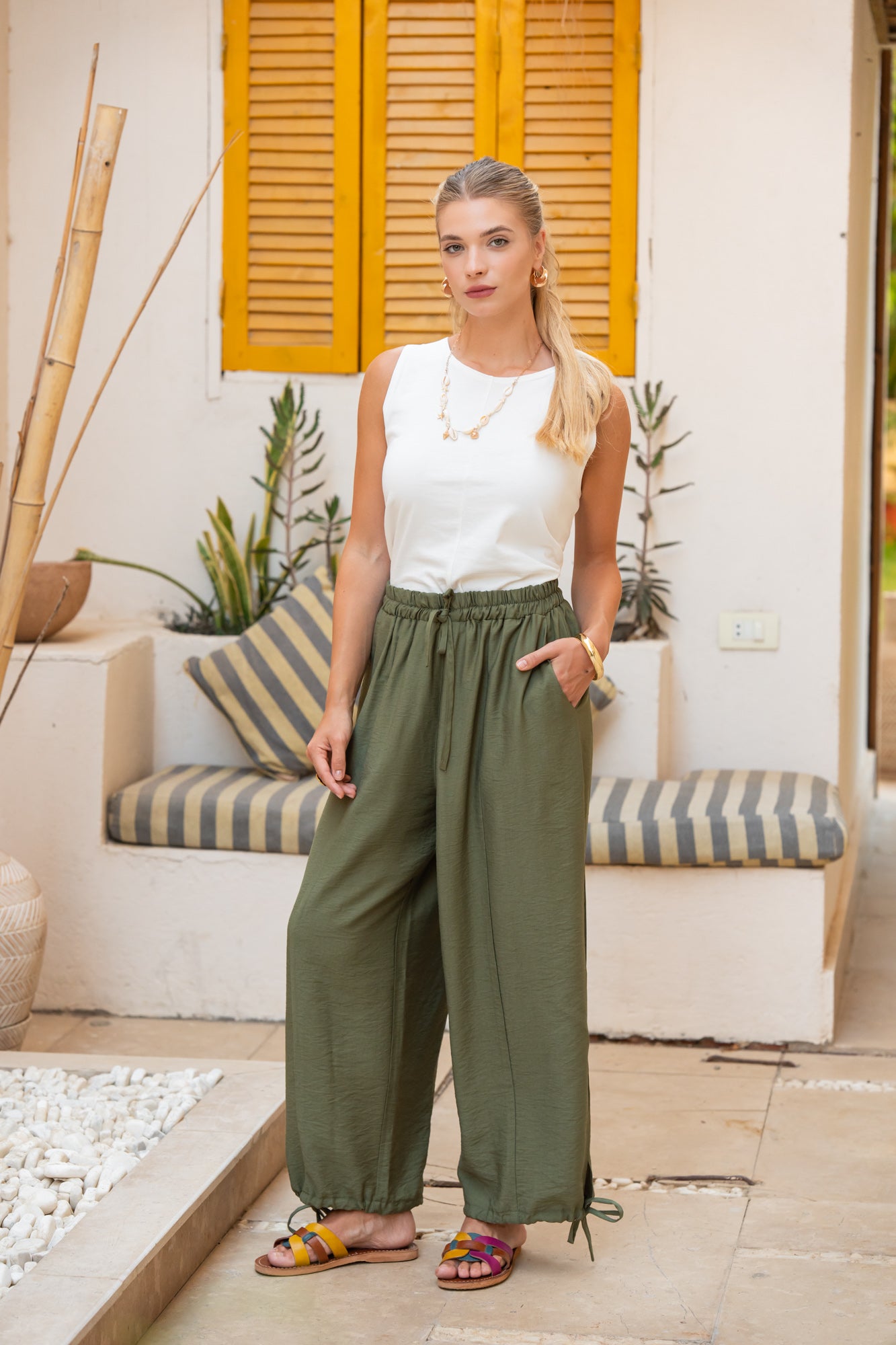 Olive baloon pants 🫒