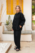 Black baloon pants