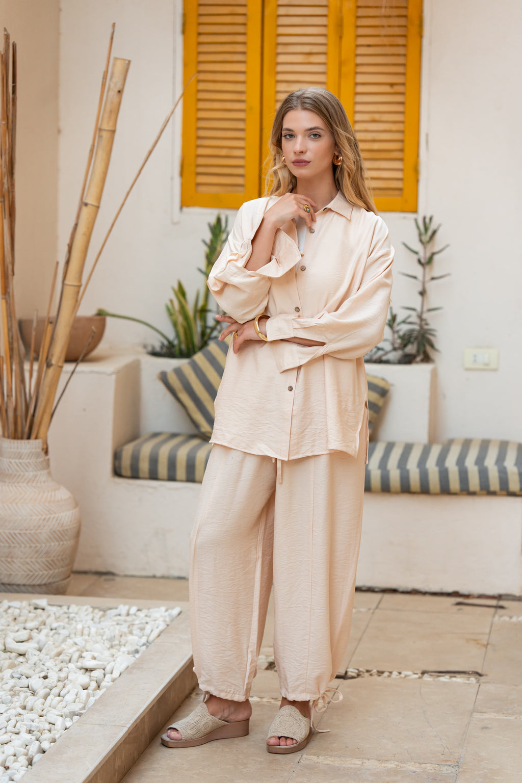 Rose beige Baloon Pants
