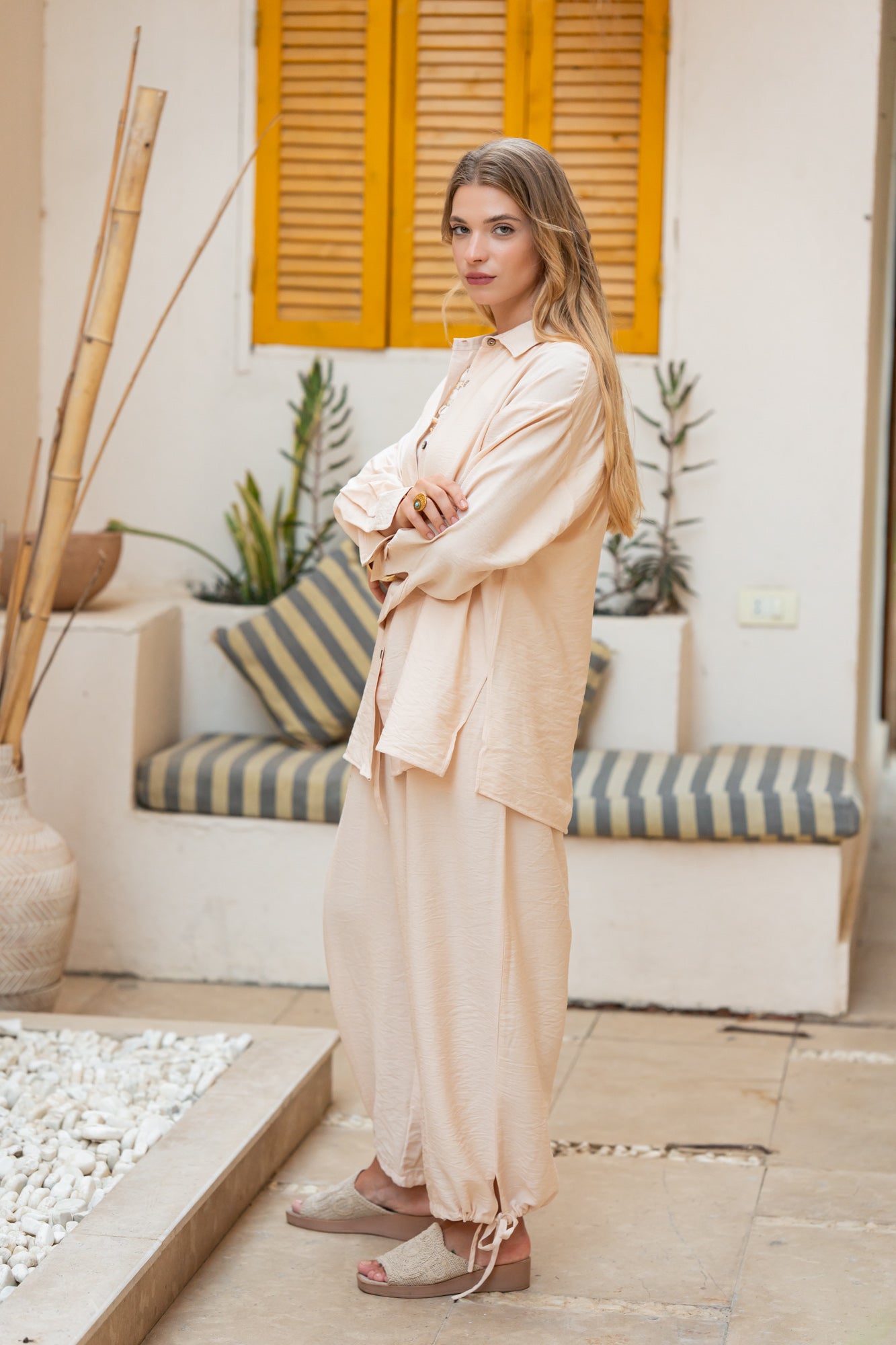 Rose beige Baloon Pants