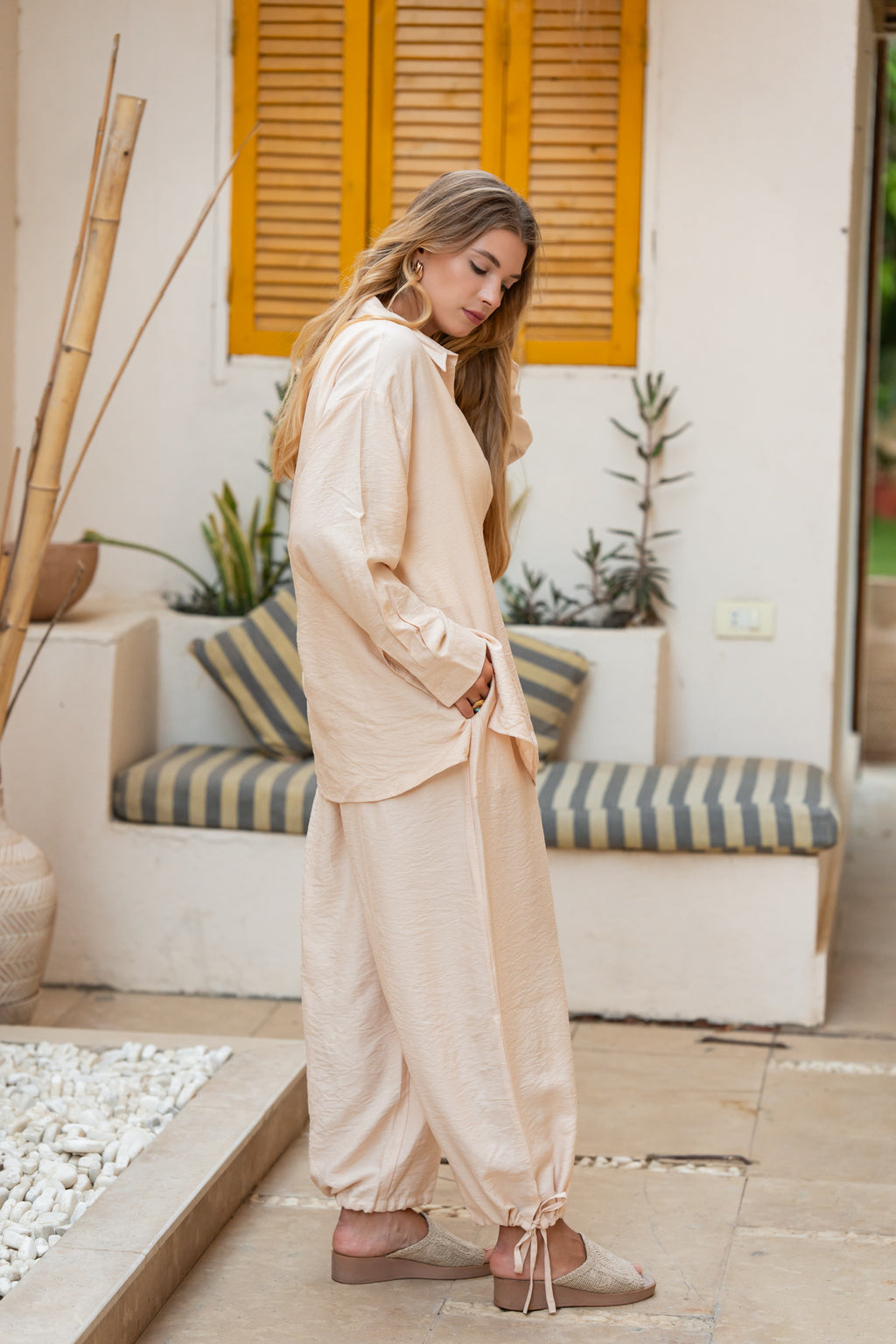 Rose beige Baloon Pants