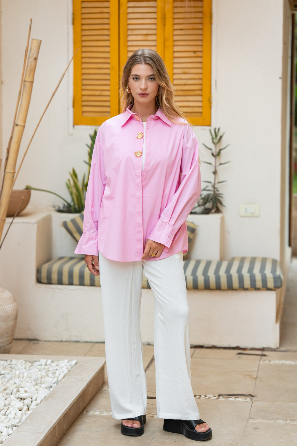 Pink Poplin Essential Chemise
