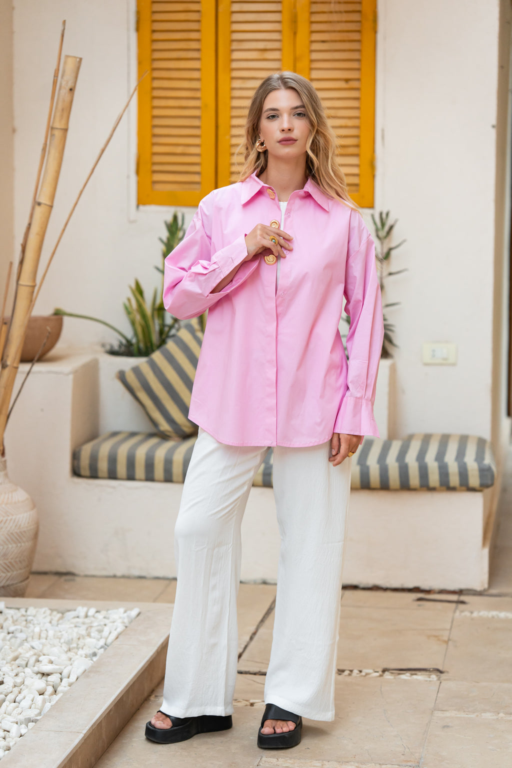 Pink Poplin Essential Chemise