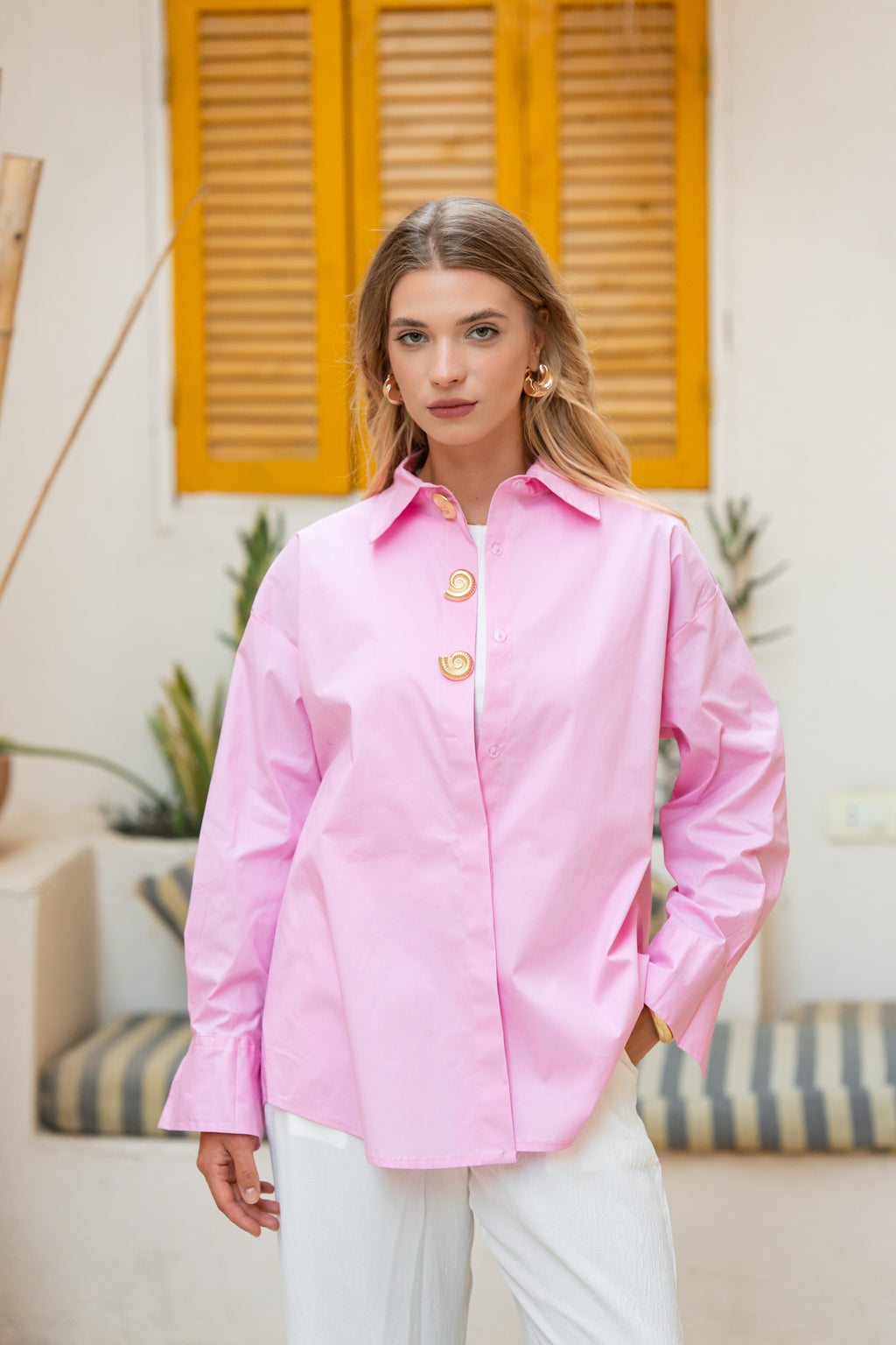 Pink Poplin Essential Chemise