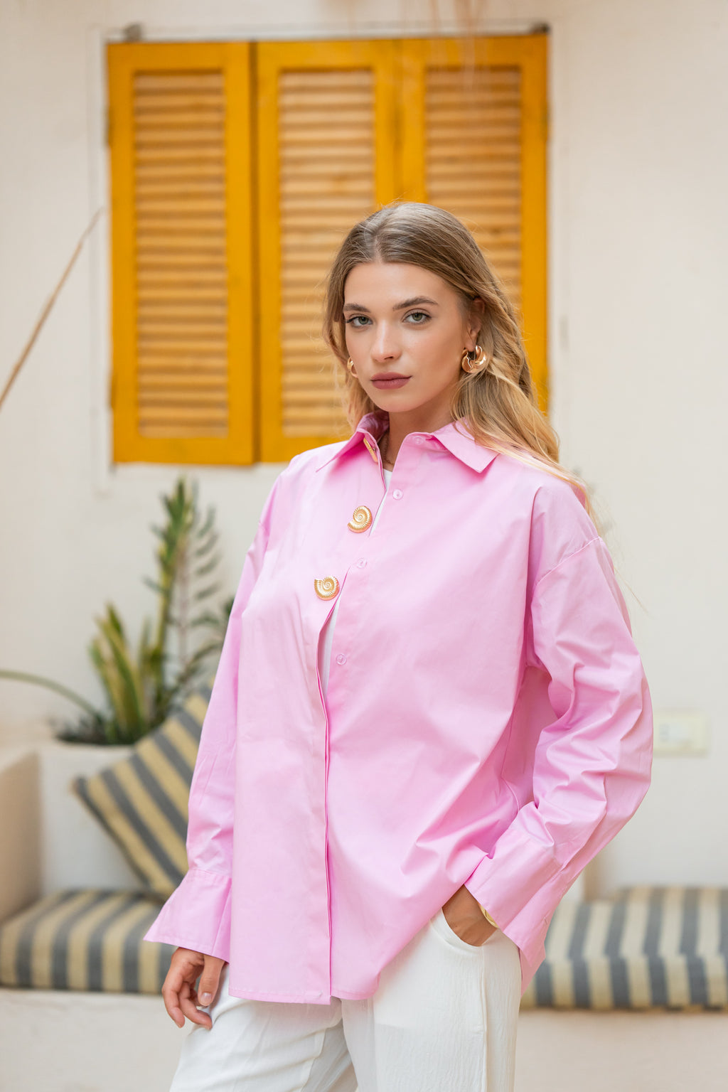 Pink Poplin Essential Chemise