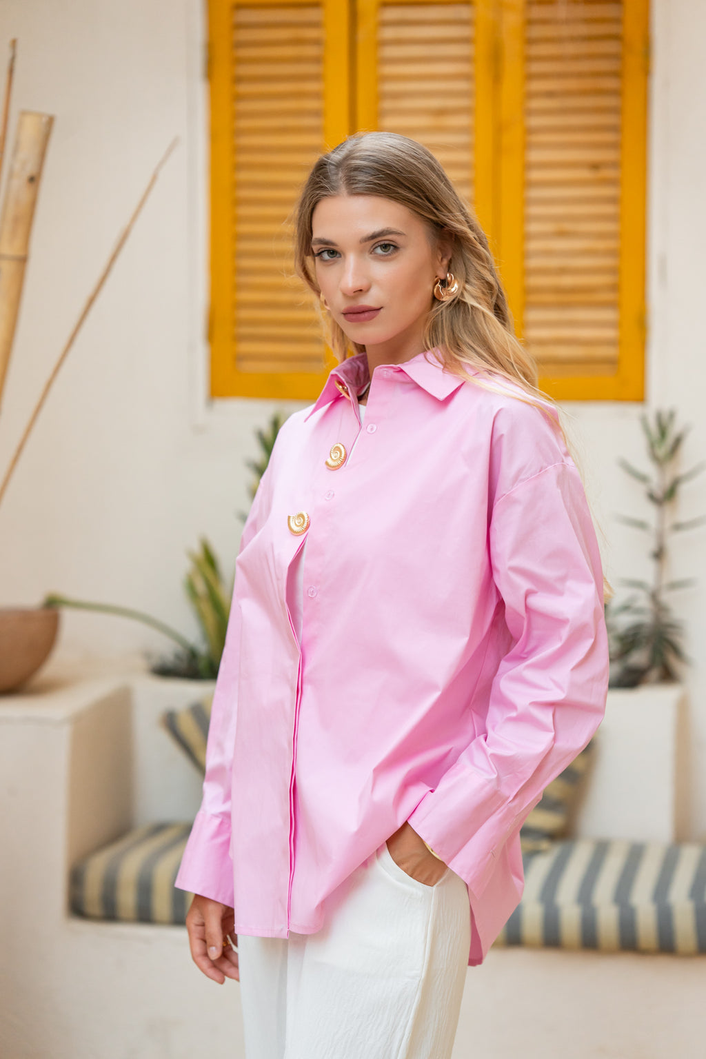 Pink Poplin Essential Chemise