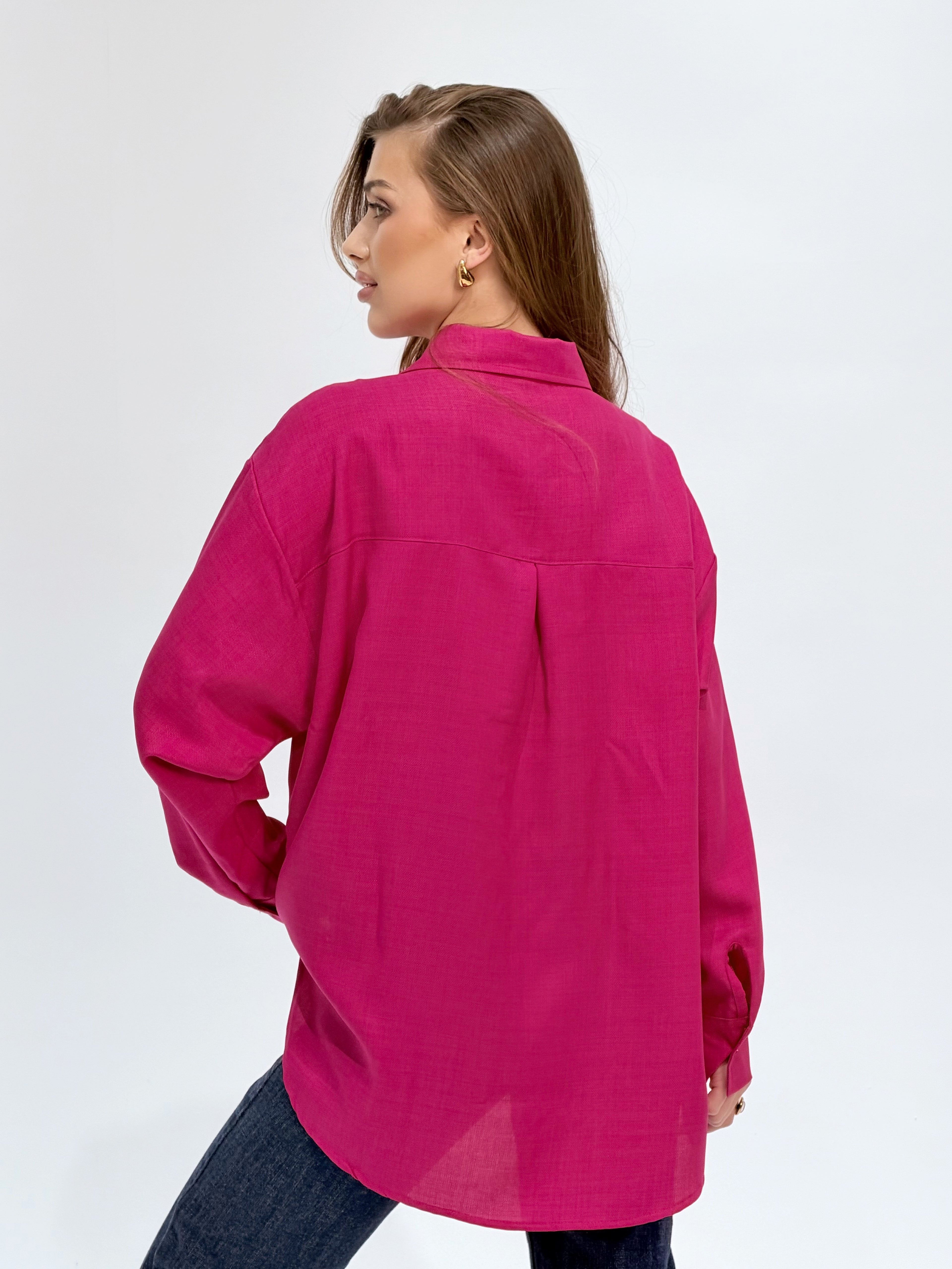 Fushia Basic Essential Chemise