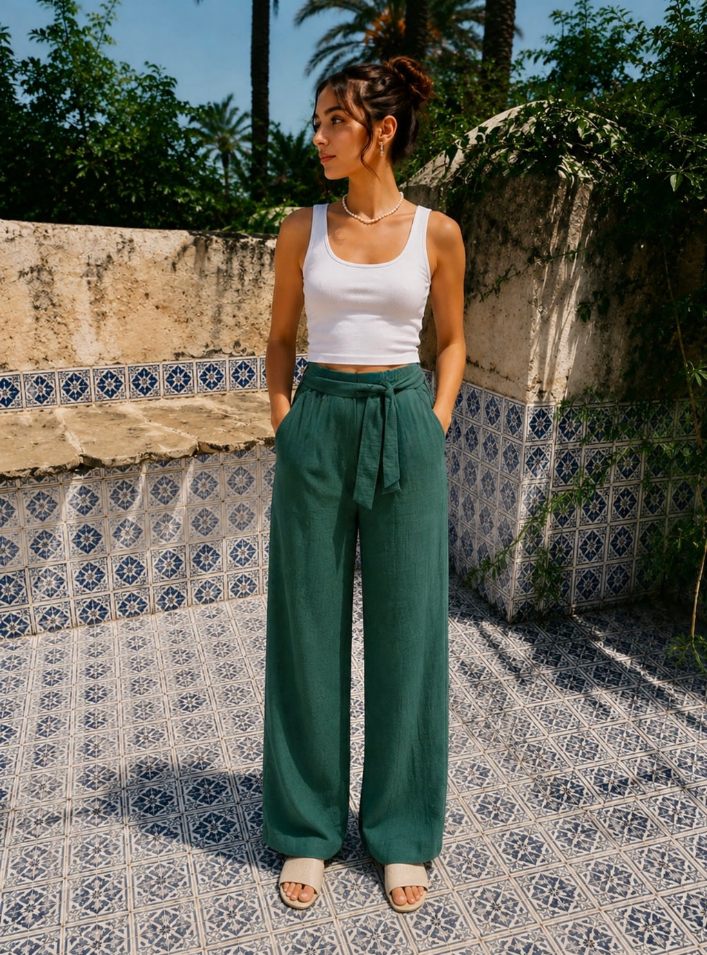 Linen Pants (Green)