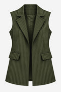 Pinstriped Vest (OLIVE)