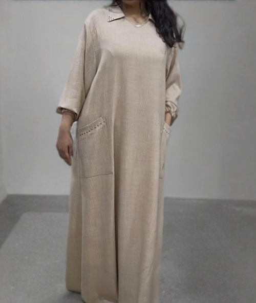 Beige Basic dress