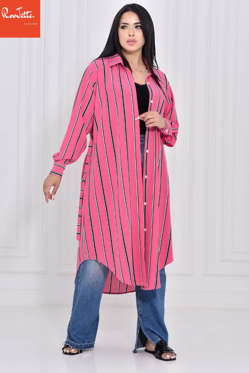 Fushia striped dress