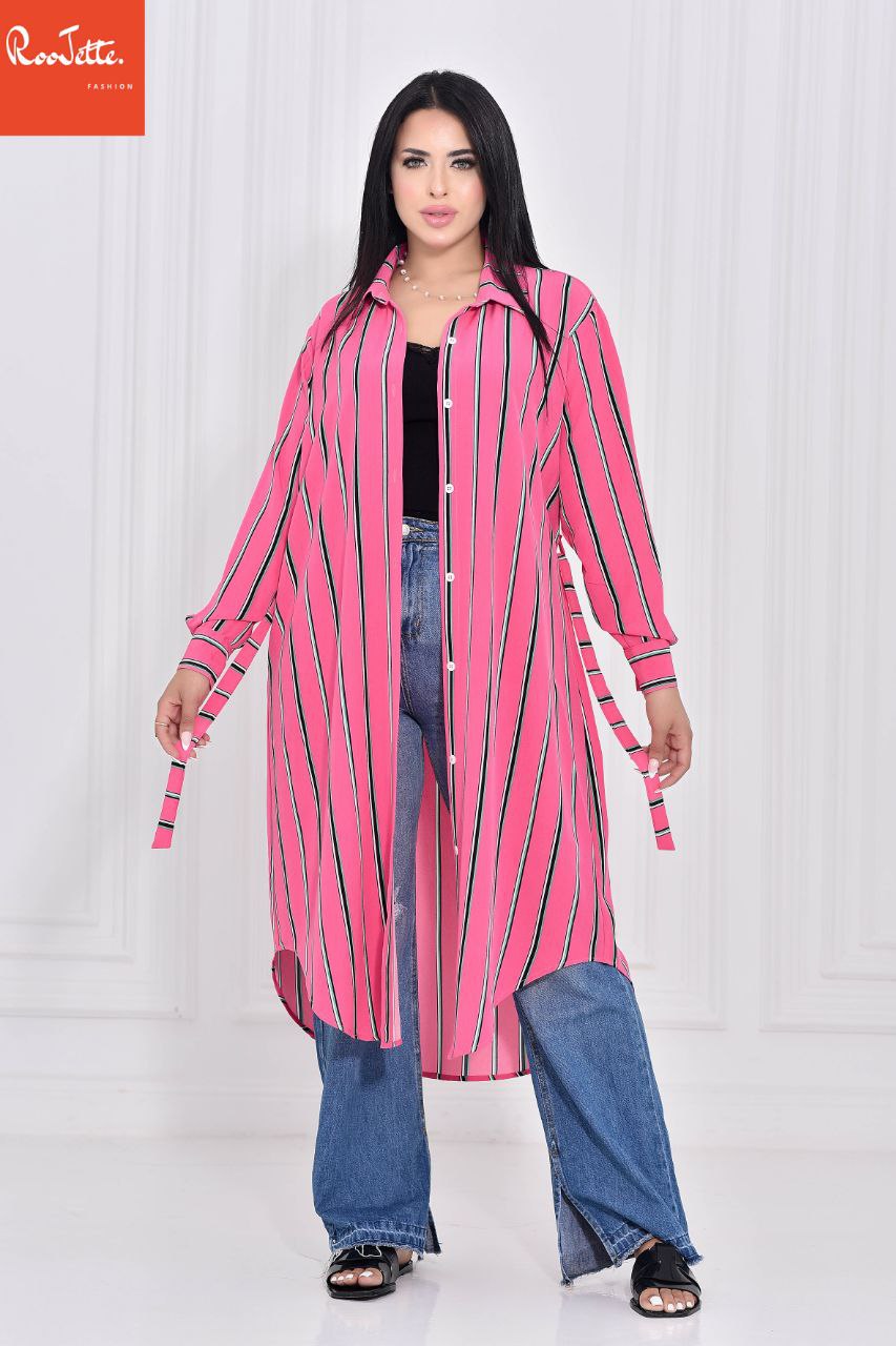 Fushia striped dress