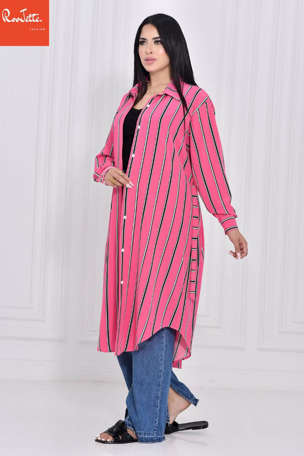 Fushia striped dress