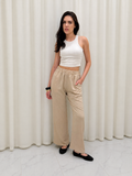 Beige Basic Cy Pants