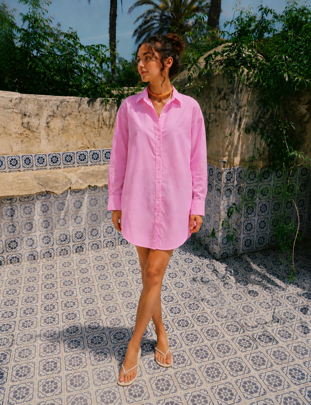 Pink Poplin Shirt
