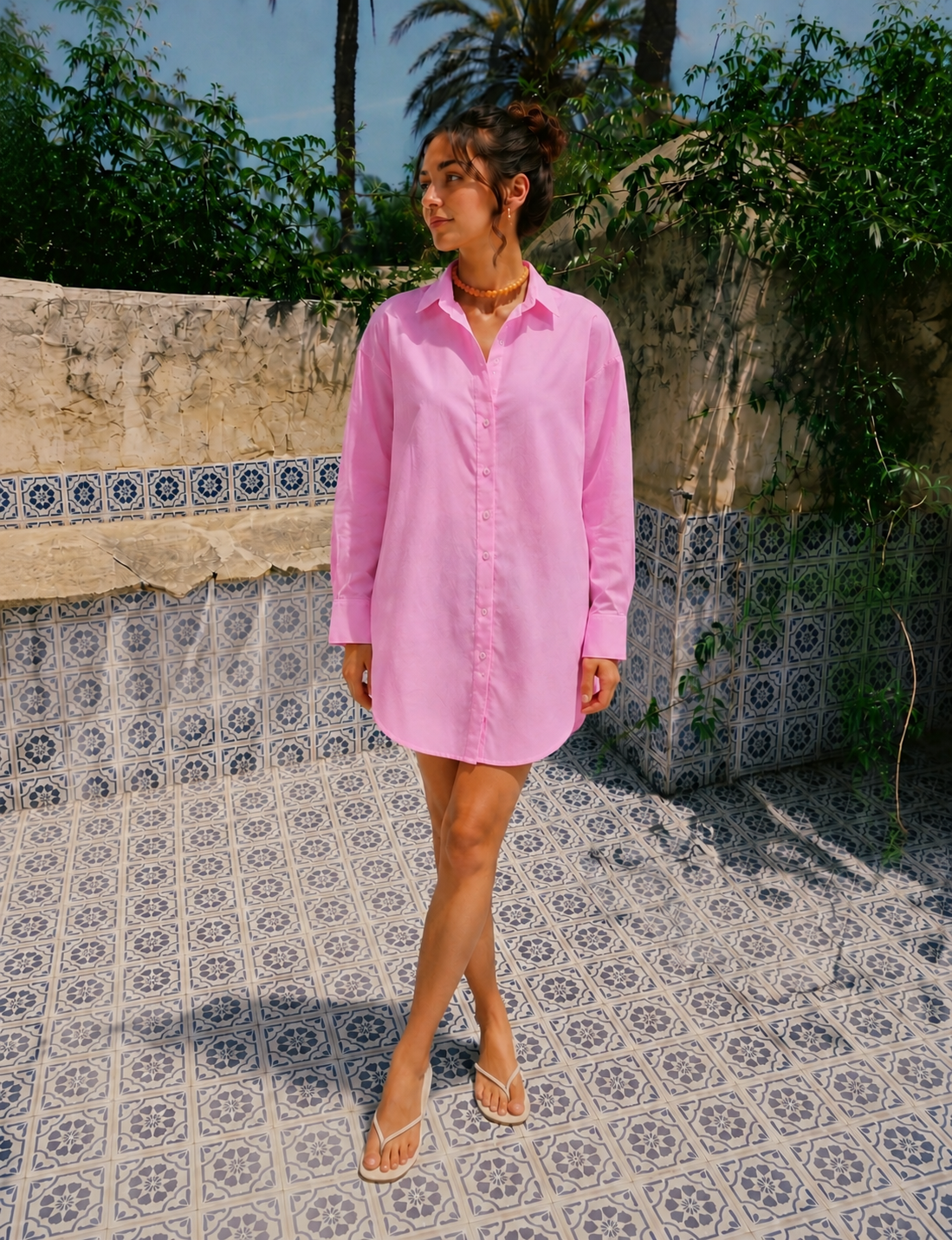 Pink Poplin Shirt